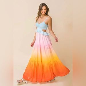 ombré maxi dress